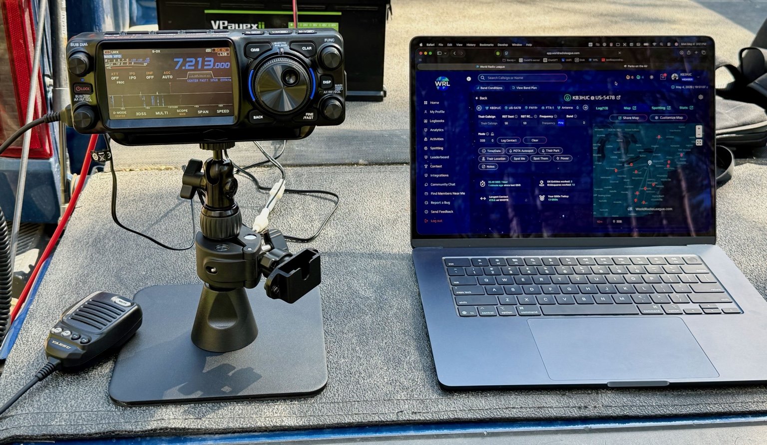 Yaesu FTX-1 Optima portable radio setup with WRL